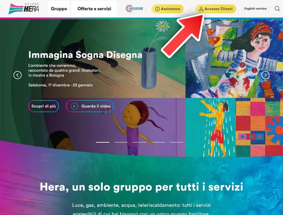 L'area clienti My Hera di Hera Acqua permette di gestire le forniture idriche.